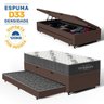 Cama Box Baú com Colchão de Espuma D33 Ortobom Airtech 100 + Auxiliar Unique Solteiro 88cm - 2