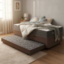 Ver imagem 2 de Cama Box Baú com Colchão de Espuma D33 Ortobom Airtech 100 + Auxiliar Unique Solteiro 88cm