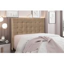 Ver imagem 1 de Cabeceira Solteiro Estofada Suede 90cm Verona Bege
