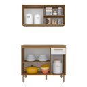 Ver imagem 4 de Cozinha Modulada com Vidro 2 Peças Tieli Boreal/branco - Móveis Arapongas Boreal/branco