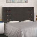 Ver imagem 1 de Cabeceira Casal Suede 140cm Gênova Cinza