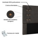 Ver imagem 4 de Cabeceira Casal Suede 140cm Gênova Cinza