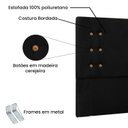 Ver imagem 4 de Cabeceira Casal Suede 140cm Gênova Preto
