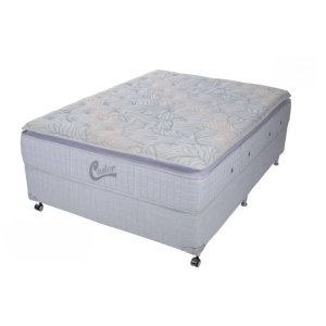 Cama Box Queen Castor Vitagel Super Luxo Pocket One Face 158x198x56 + Box Castor