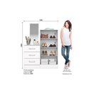 Ver imagem 2 de Quarto Completo Casal Guarda Roupa 4 Ptas B24 + Cômoda B700 Branco Henn