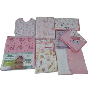 Kit 15 Boquinha 1 Toalha 2 Cueiro 3 Babador Menina