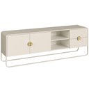 Ver imagem 4 de Rack para Sala de Estar TV 65 pol Industrial Orgânico Alek A03 Off White - Lyam Decor