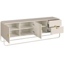 Ver imagem 6 de Rack para Sala de Estar TV 65 pol Industrial Orgânico Alek A03 Off White - Lyam Decor