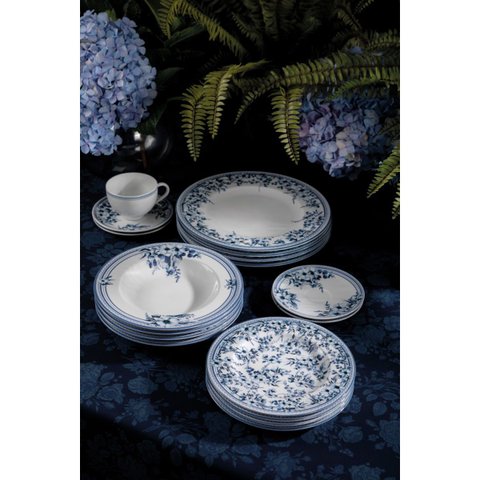 Aparelho de Jantar Tramontina Azzura em Porcelana Decorada 30 Peças