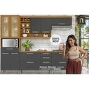 Ver imagem 5 de Módulo Cozinha Nesher Burguesa C/ 2 Portas e 3 Gavetas 120cm Freijó/branco-nesher