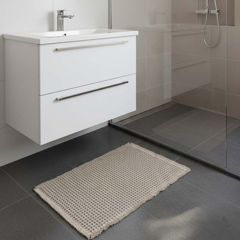 Tapete Antiderrapante Banheiro Waffle Bege 0,40x0,60m