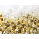Ver imagem 3 de Quadro Pintura Tela ouro textura contemporânea 5229: 70cm (A) x 140cm (L)