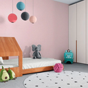 Ver imagem 2 de Papel de Parede Vinílico Sonhos Ref 4242 Rosa com Bolinhas Brancas 52cm X 10m