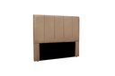 Ver imagem 2 de Cabeceira Solteiro Estofada Suede 90cm Ravenna Bege