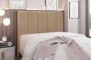 Ver imagem 1 de Cabeceira Solteiro Estofada Suede 90cm Ravenna Bege