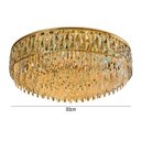 Ver imagem 3 de Lustre Pendente Clássico Montreal em Metal e Cristal para Sala Quarto e Hall 80cm