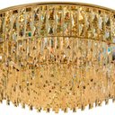 Ver imagem 4 de Lustre Pendente Clássico Montreal em Metal e Cristal para Sala Quarto e Hall 80cm