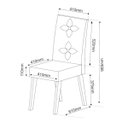 Ver imagem 5 de Conjunto Sala de Jantar Salvador 90x90cm com 4 Cadeiras Flora Mel/off White/pastel - Casa Giulia