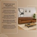 Ver imagem 5 de Sofá em Corino 344cm com Chaise 4 Lugares Pés em Metal Linha Premium Maximu