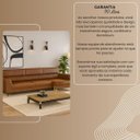 Ver imagem 6 de Sofá em Corino 344cm com Chaise 4 Lugares Pés em Metal Linha Premium Maximu