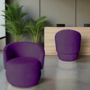 Ver imagem 7 de Kit 2 Poltronas Decorativa Beatriz Orgânica Veludo Roxo