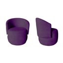 Ver imagem 1 de Kit 2 Poltronas Decorativa Beatriz Orgânica Veludo Roxo