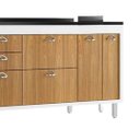 Ver imagem 4 de Balcão de Cozinha 144cm Grande 3 Gavetas Armário 100% MDF:Branco/Freijó