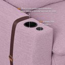 Ver mais imagens de Sofá Retrátil Reclinável Lugano 2,40m USB e Porta Copos Linho Rose - King House