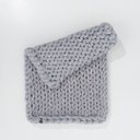Ver imagem 2 de Manta Sofá/poltrona de Maxi Tricot 0,90x1,20m, Cor Cinza - Magma Cotton