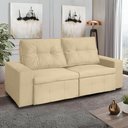 Ver imagem 2 de Sofá Berlim 3 Lugares 200cm Veludo Retrátil e Reclinável - Meu Estofado:bege