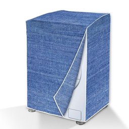 Capa Máquina de Lavar Flanelada Jeans Gg - 1