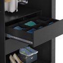 Ver imagem 5 de Guarda Roupa Casal 2 Portas de Correr com Espelho Trian 220 cm Preto Zanz