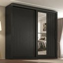 Ver imagem 6 de Guarda Roupa Casal 2 Portas de Correr com Espelho Trian 220 cm Preto Zanz