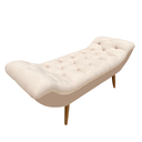 Ver imagem 2 de Recamier Sofá Calçadeira 1,4 M Realeza:suede Bege