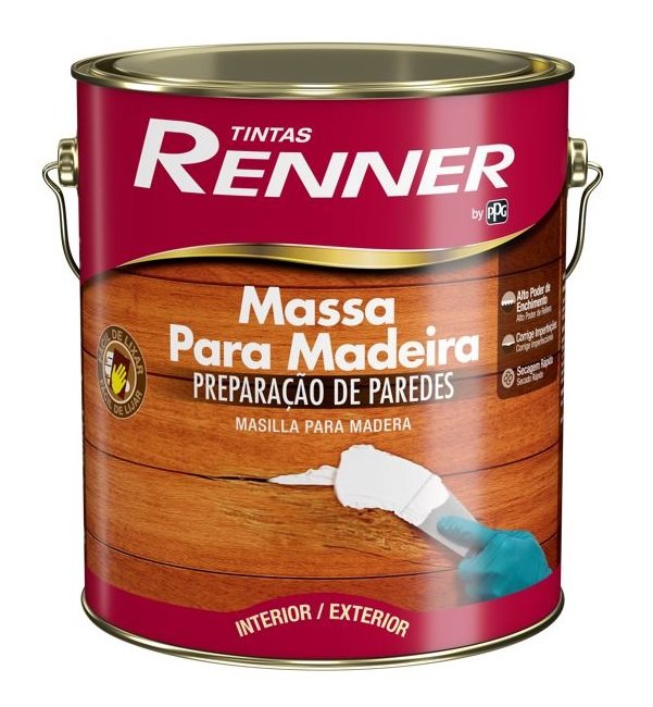 Massa Para Madeira 3,6L Branca Renner