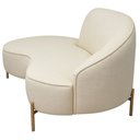 Ver imagem 6 de Sofá Curvo 2 Lugares 150cm Braço Esq. Thommy Pés Ouro Bouclé Off White - Nexta Casa