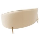 Ver imagem 7 de Sofá Curvo 2 Lugares 150cm Braço Esq. Thommy Pés Ouro Bouclé Off White - Nexta Casa