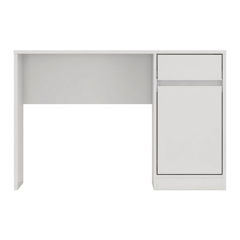 Mesa Escrivaninha Home Office Quarto Sala Escritorio 1 Porta 1 Gaveta Morada Cor Branco