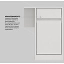 Ver mais imagens de Mesa Escrivaninha Home Office Quarto Sala Escritorio 1 Porta 1 Gaveta Morada Cor Branco