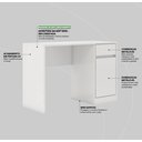 Ver imagem 5 de Mesa Escrivaninha Home Office Quarto Sala Escritorio 1 Porta 1 Gaveta Morada Cor Branco