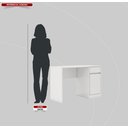 Ver imagem 4 de Mesa Escrivaninha Home Office Quarto Sala Escritorio 1 Porta 1 Gaveta Morada Cor Branco