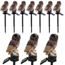 Ver imagem 1 de Coruja Solar Lumianaria Kit 10 Uni Decoraçao Casa Quintal Jardim Varanda Multiuso Aves Escultura