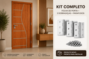 Ver imagem 1 de Folha de Porta Frisada R10S com 3 Dobradiças 3 1/2 Parafusos:Mogno/70 cm