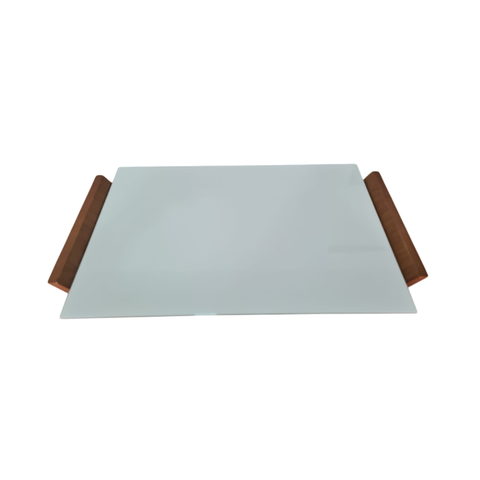 Bandeja Media com Detalhe em Madeira