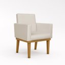 Ver imagem 2 de Kit 04 Poltronas Decorativa Reforçada Oferta Courino Balaqui Cor:Bege