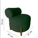 Ver imagem 6 de Poltrona Decorativa Mônaco Veludo Verde