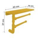 Ver imagem 5 de Suporte De Parede Porta Papel Toalhas E Prateleira Para Temperos Cozinha Estilo Industrial Amarelo