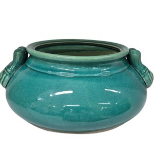 Potiche de Cerâmica Verde Água - Coleção Acqua: Elegância e Frescor para o Seu Lar