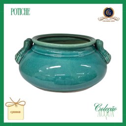 Potiche de Cerâmica Verde Água - Coleção Acqua: Elegância e Frescor para o Seu Lar - 4