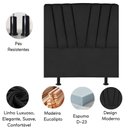 Ver imagem 3 de Cabeceira Casal Queen Size Cama Estofada 160 Cm Lile Linho Preto